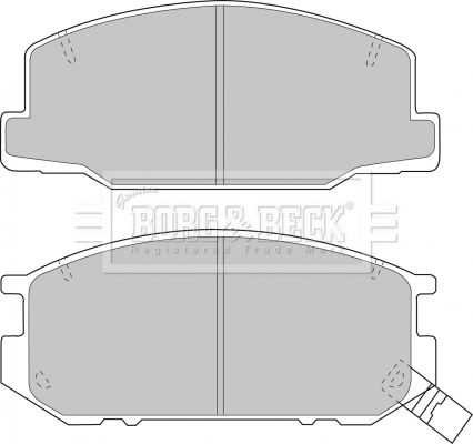BORG & BECK Комплект тормозных колодок, дисковый тормоз BBP1345
